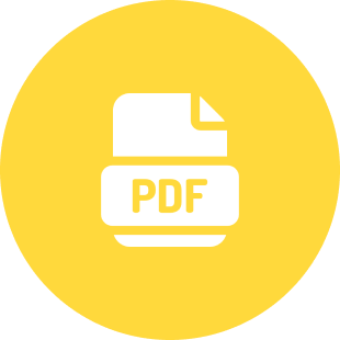 Yellow circle with white PDF icon.